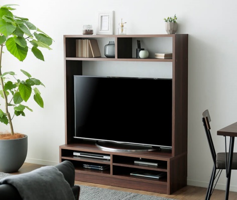 LOWYA(ロウヤ) 木製 壁面収納付テレビ台 F301-G1040