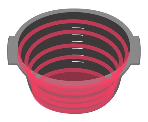 IH式炊飯器の加熱イメージ